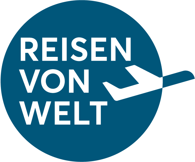 Das Logo des Reisebüros "Reisen von Welt".